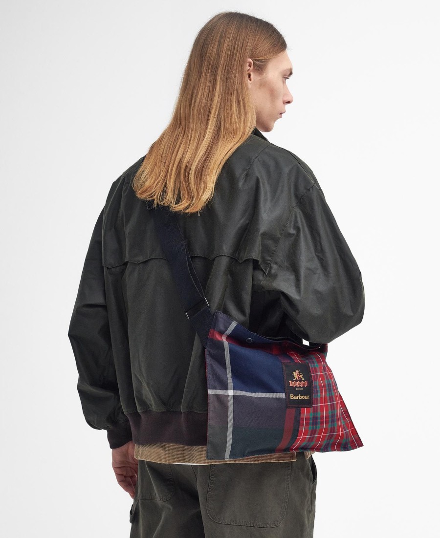 torba na ramię barbour x baracute w kratę