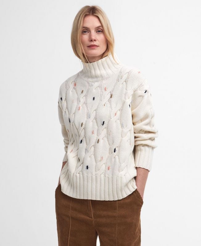 sweter z dzianiny fleur cable knit