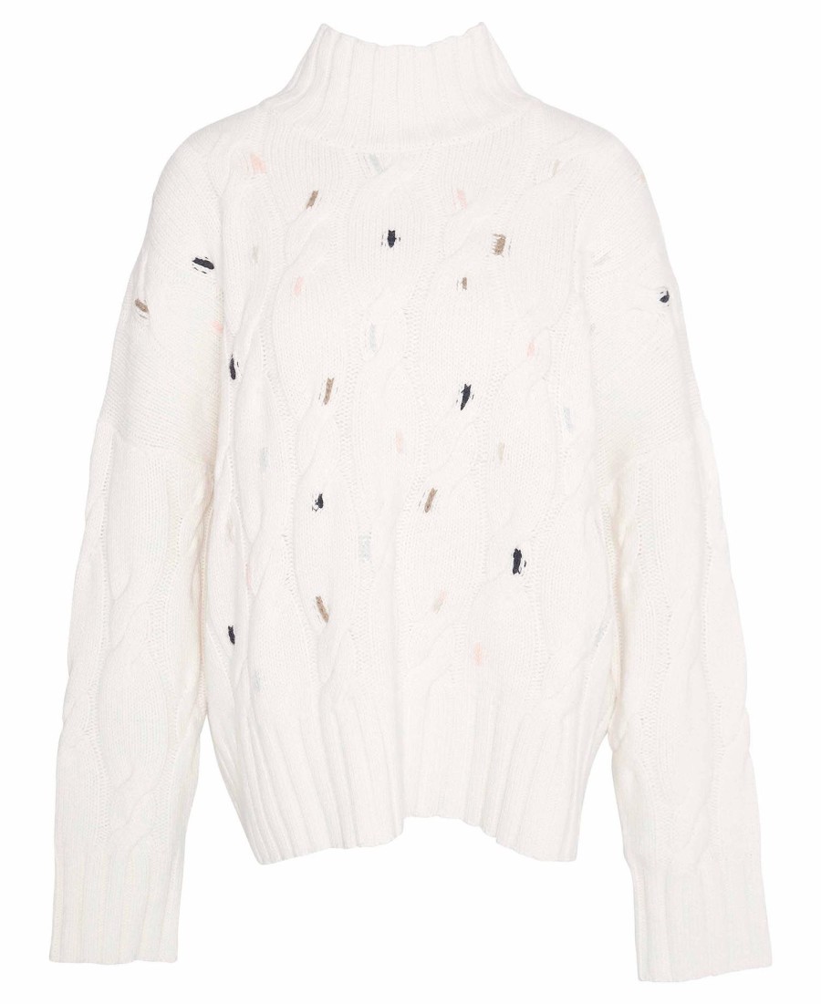 sweter z dzianiny fleur cable knit
