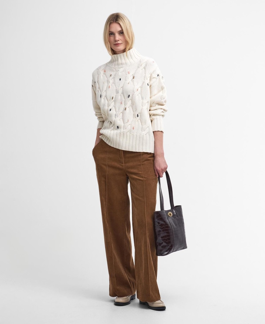 sweter z dzianiny fleur cable knit