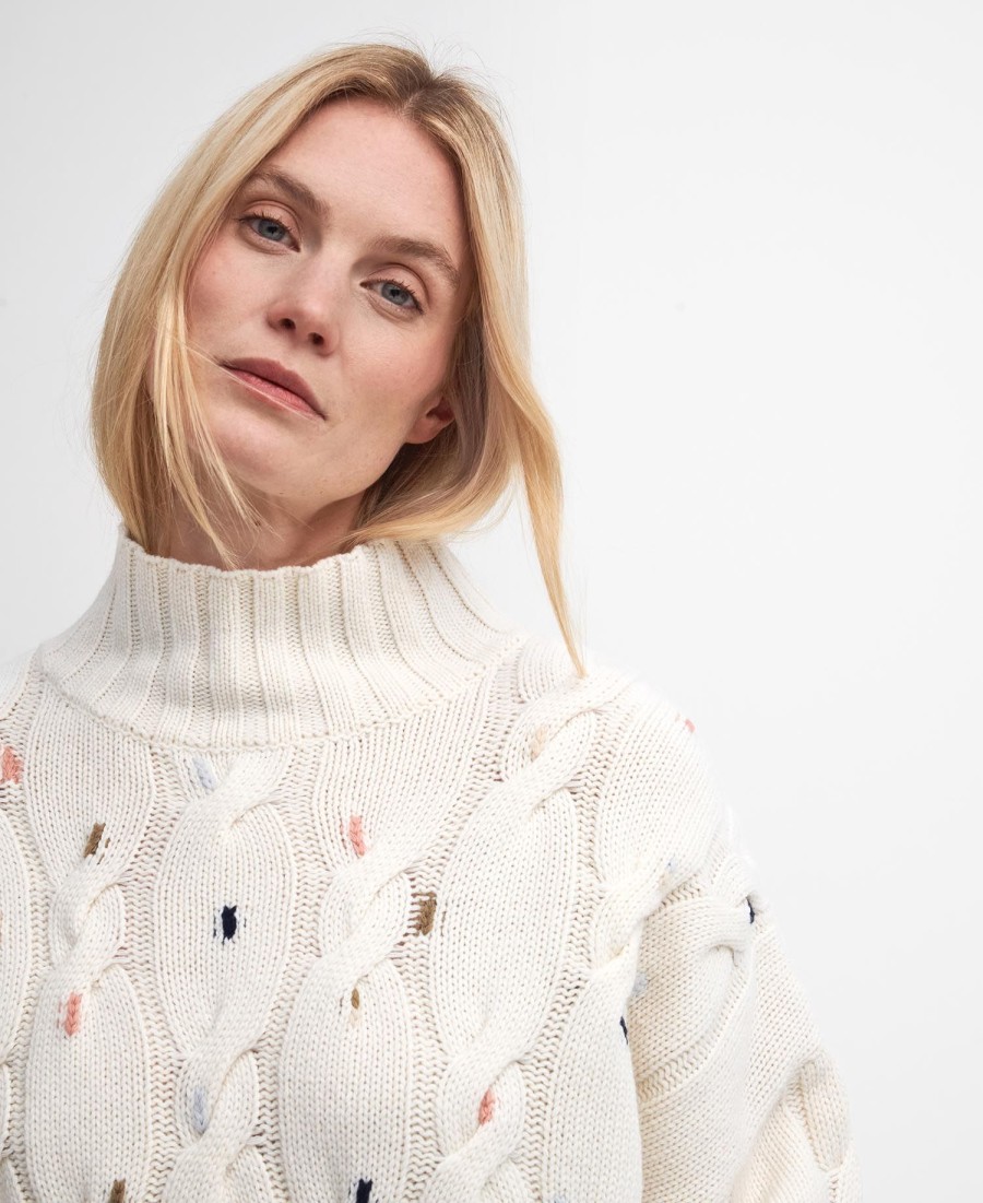 sweter z dzianiny fleur cable knit