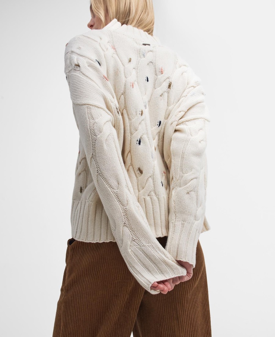 sweter z dzianiny fleur cable knit