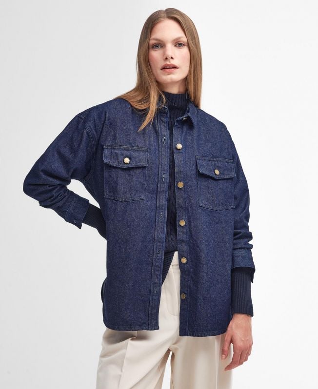 koszula cassie denim oversize z długim rękawem