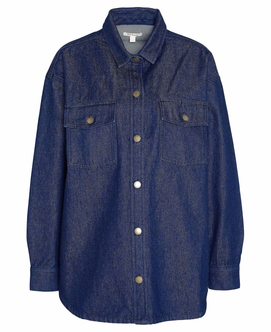 koszula cassie denim oversize z długim rękawem