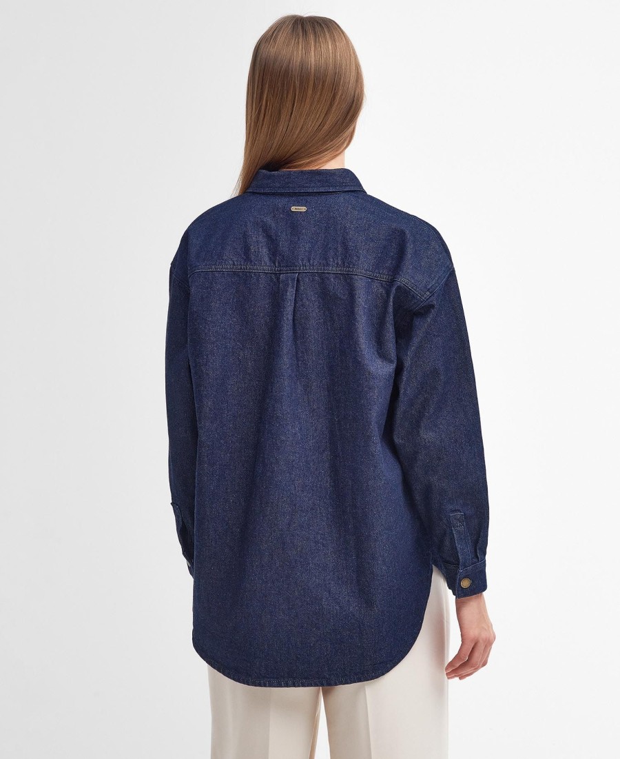 koszula cassie denim oversize z długim rękawem