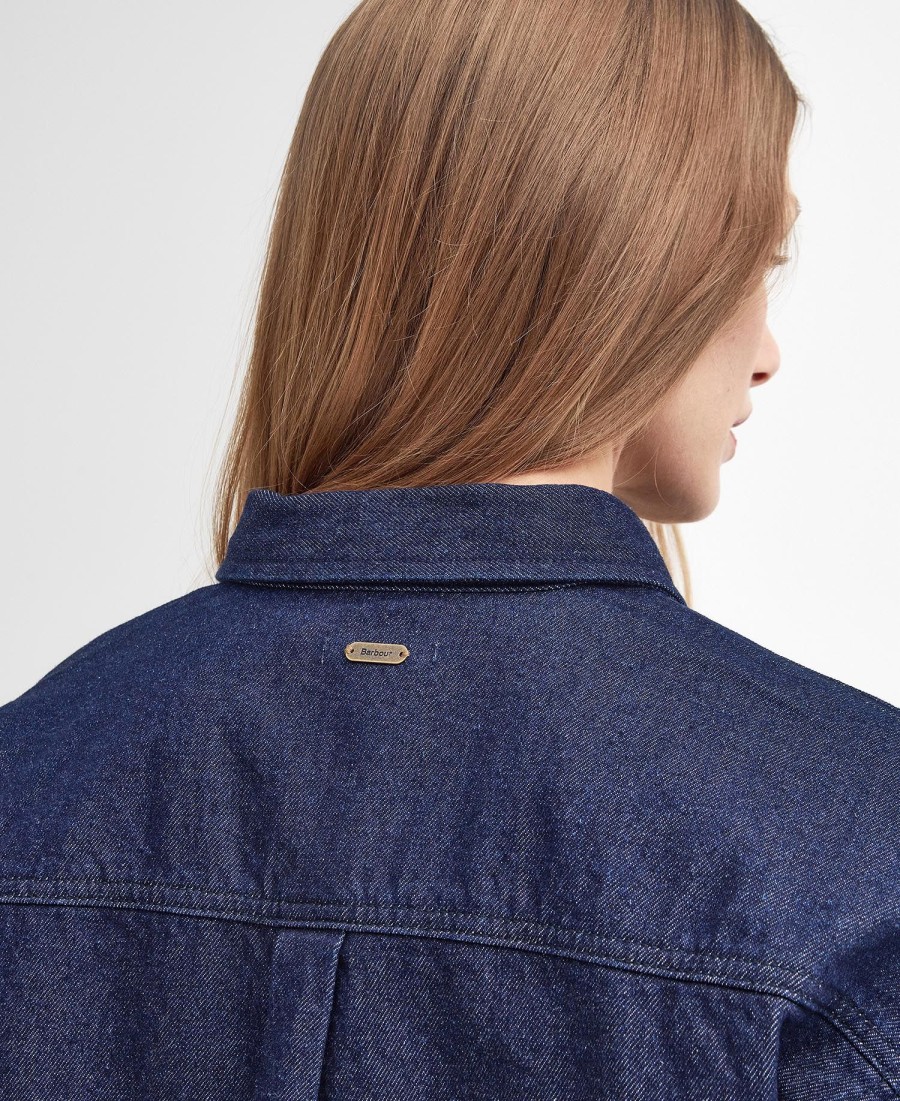 koszula cassie denim oversize z długim rękawem