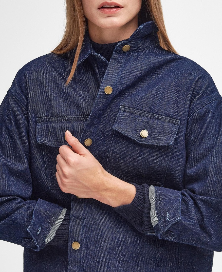 koszula cassie denim oversize z długim rękawem