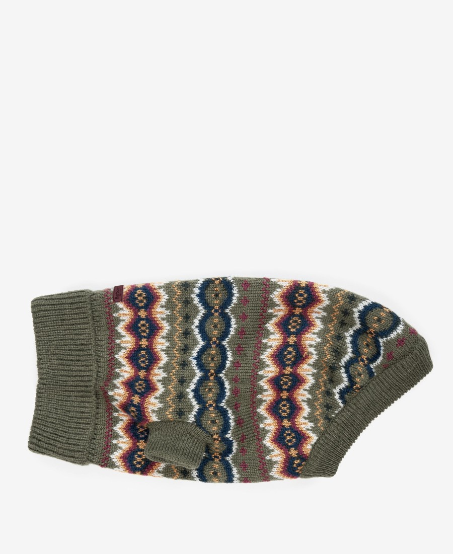 sweter w stylu fairisle dog
