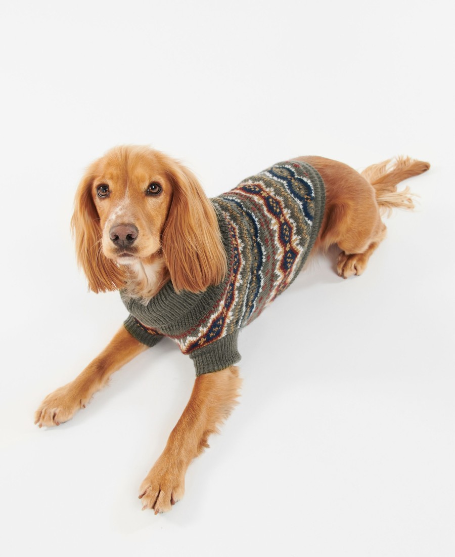 sweter w stylu fairisle dog