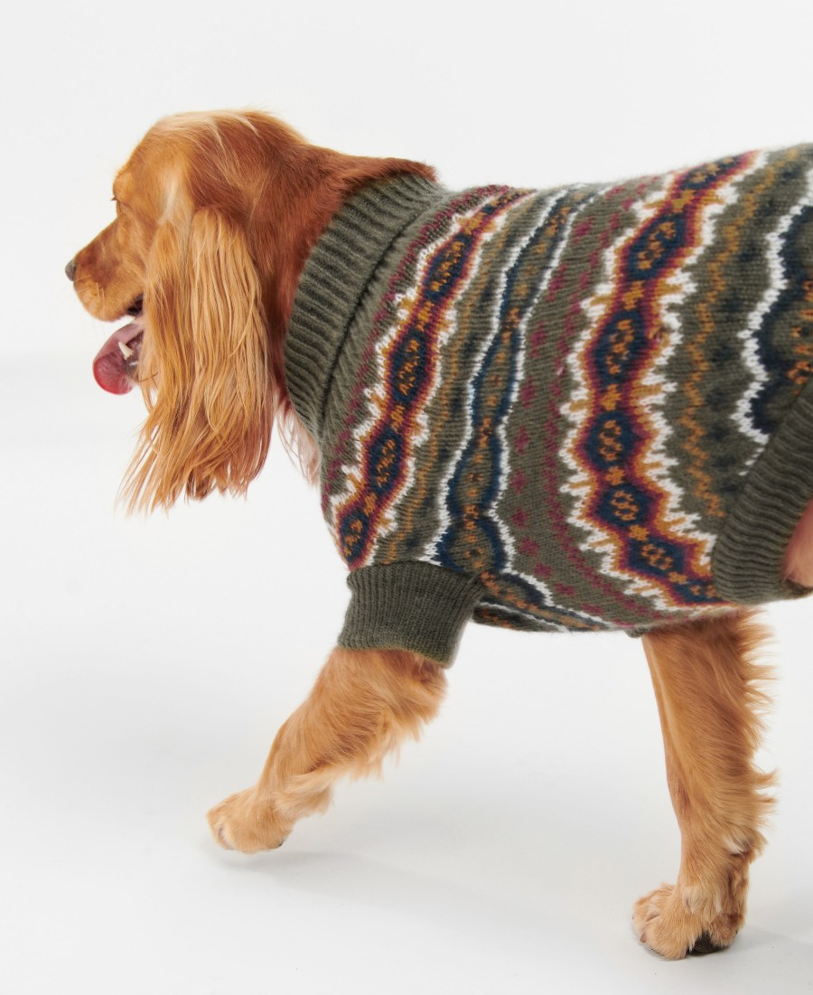 sweter w stylu fairisle dog