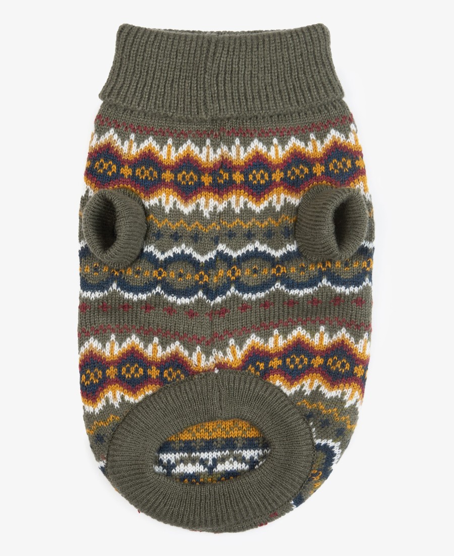 sweter w stylu fairisle dog