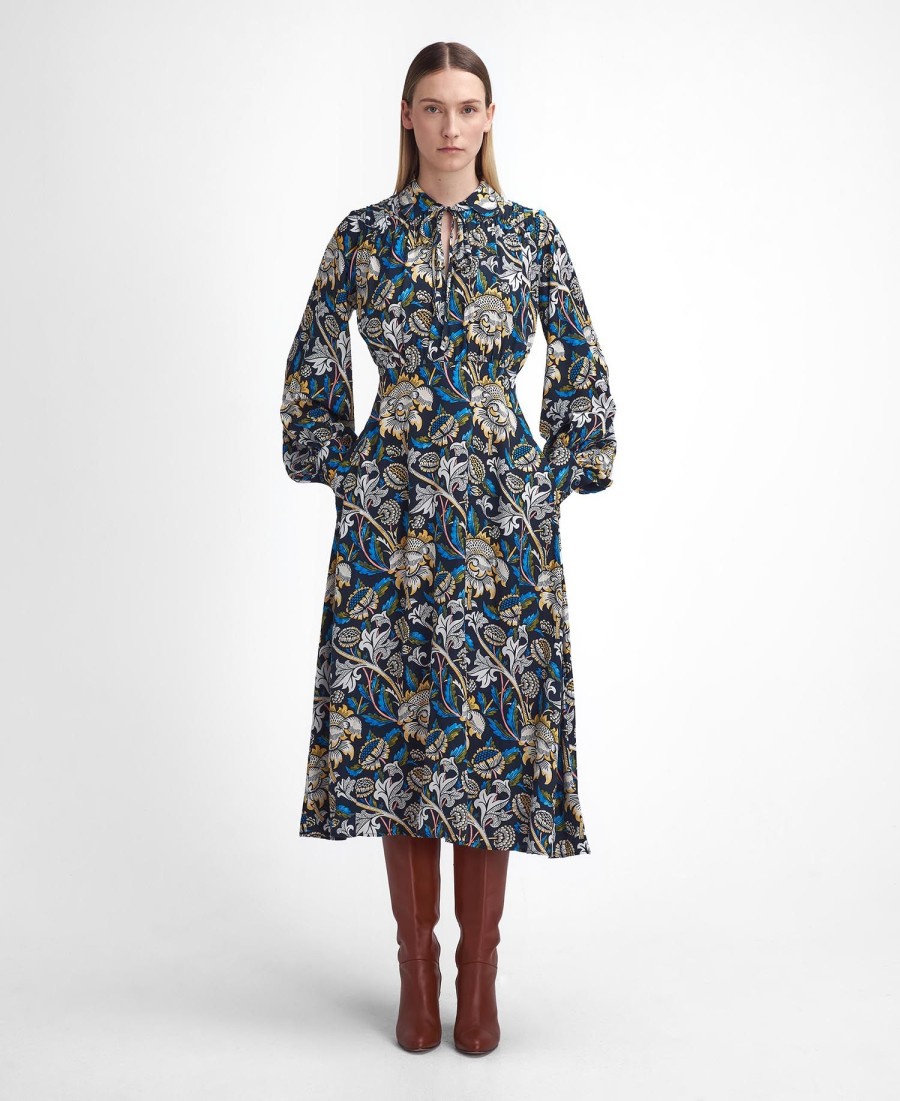 sukienka midi barbour x william morris gallery rendall