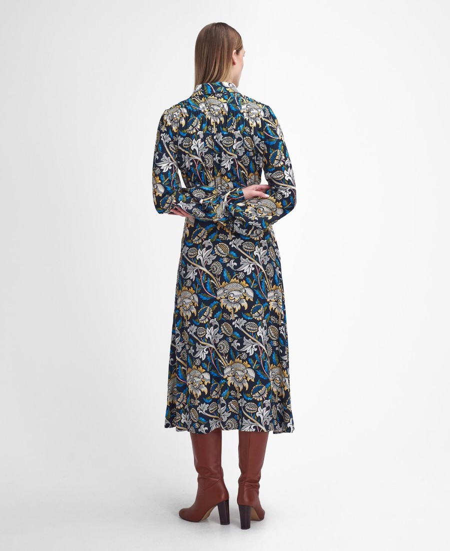 sukienka midi barbour x william morris gallery rendall