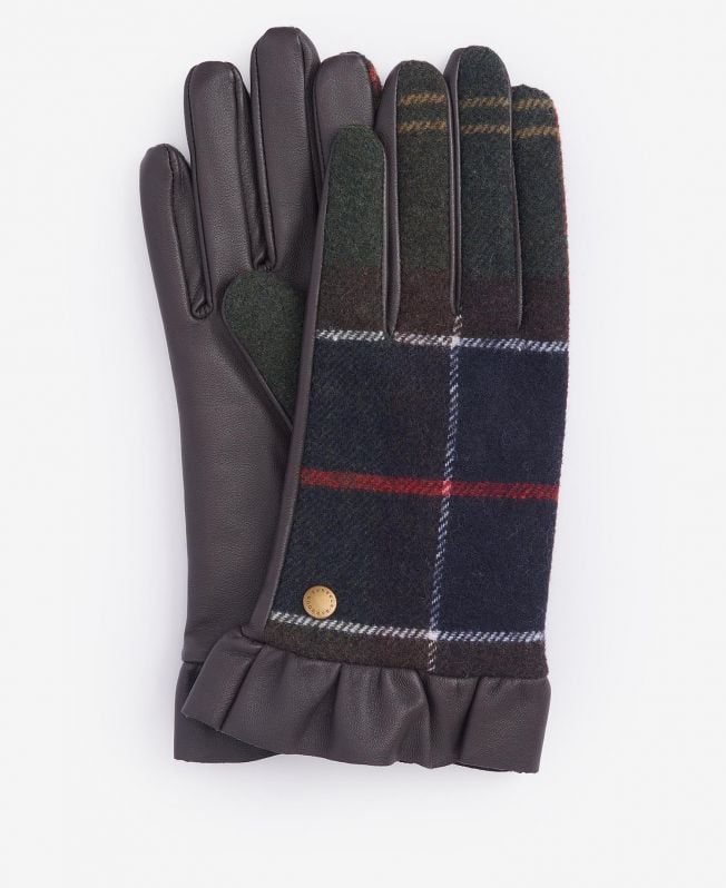 rękawiczki skórzane elishaw tartan