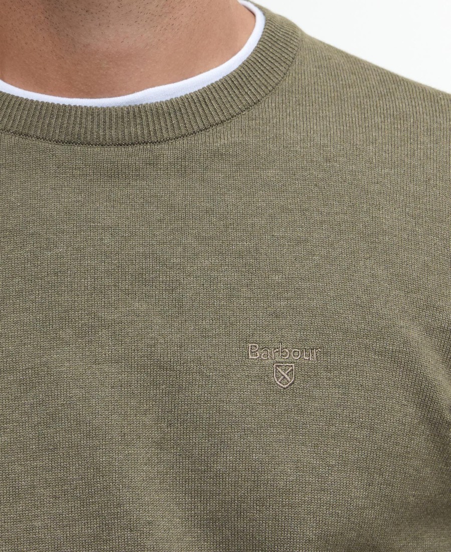 sweter z okrągłym dekoltem z bawełny pima