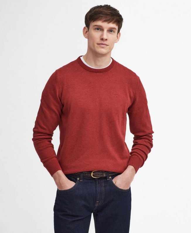 sweter z okrągłym dekoltem z bawełny pima