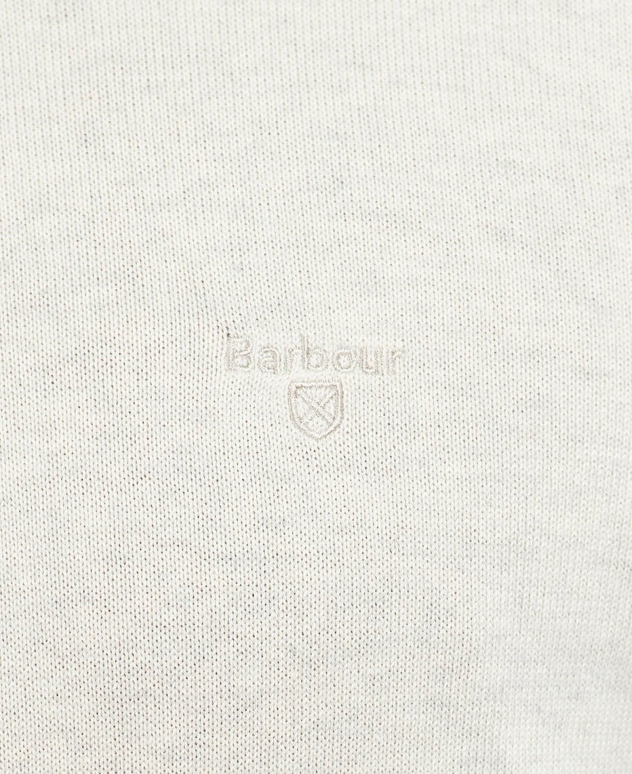 sweter z okrągłym dekoltem barbour pima cotton