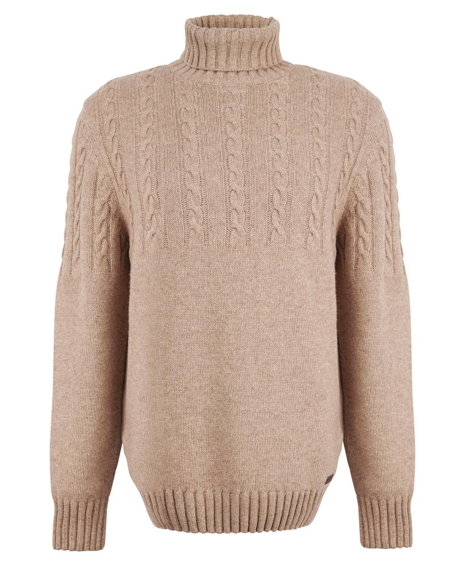 sweter typu duffle z dzianiny kablowej