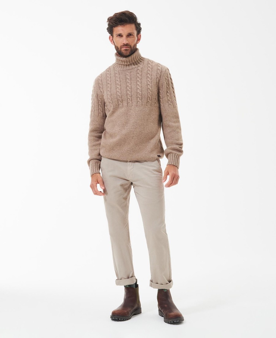 sweter typu duffle z dzianiny kablowej