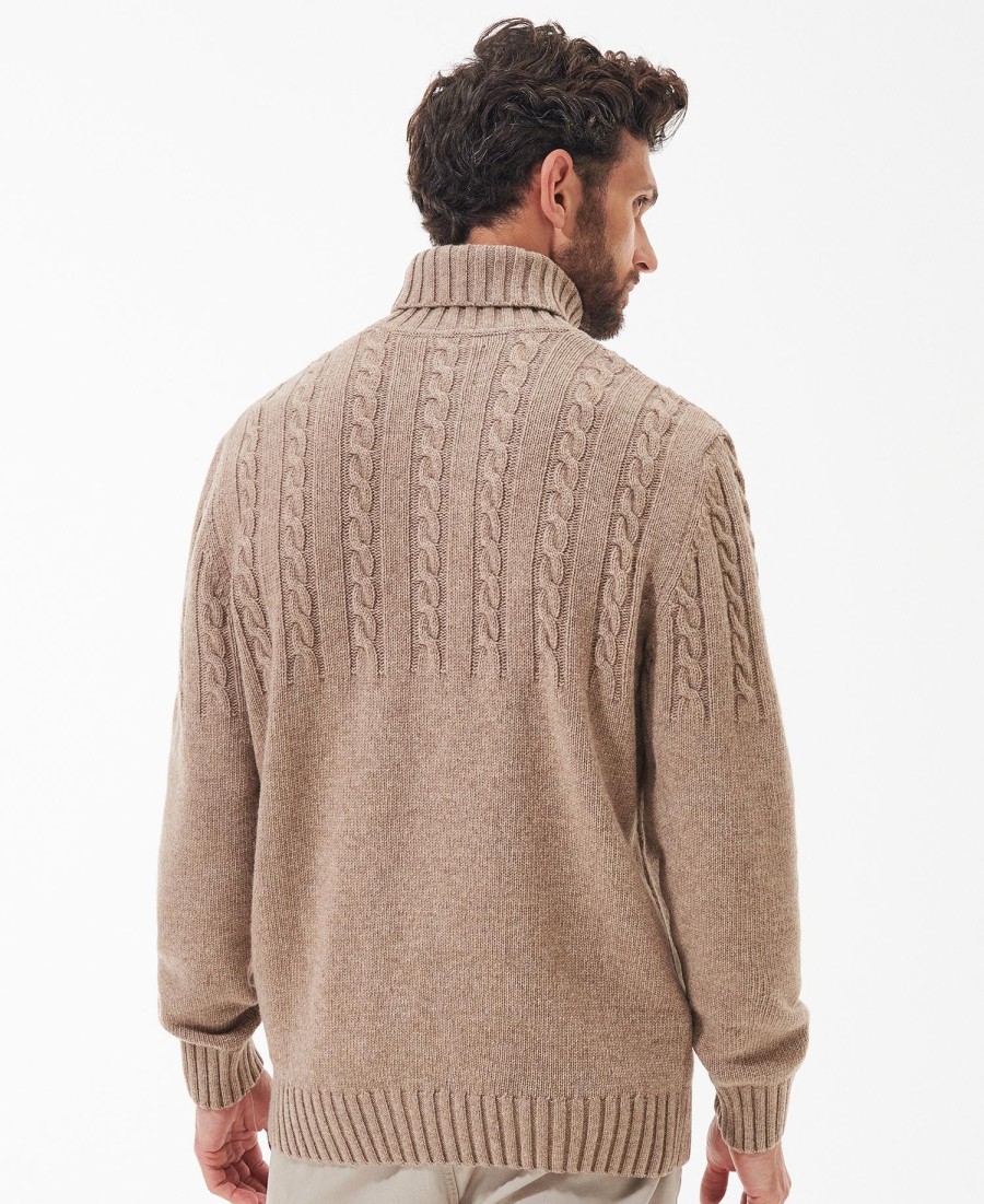 sweter typu duffle z dzianiny kablowej
