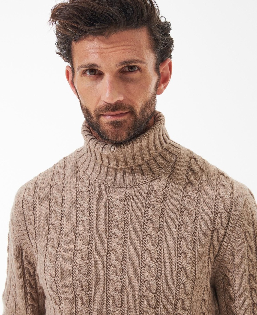 sweter typu duffle z dzianiny kablowej