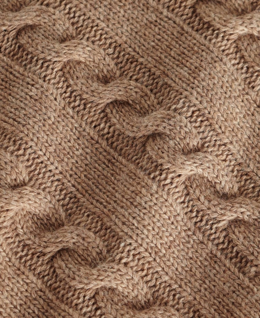 sweter typu duffle z dzianiny kablowej
