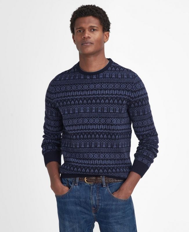 sweter stonebeck fairisle z okrągłym dekoltem