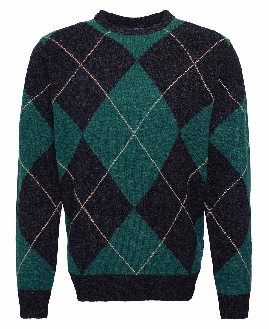 sweter sutherwell argyle z formowanym kołnierzem