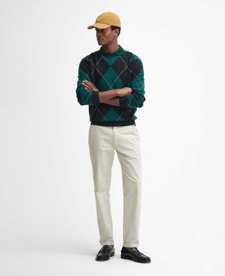 sweter sutherwell argyle z formowanym kołnierzem