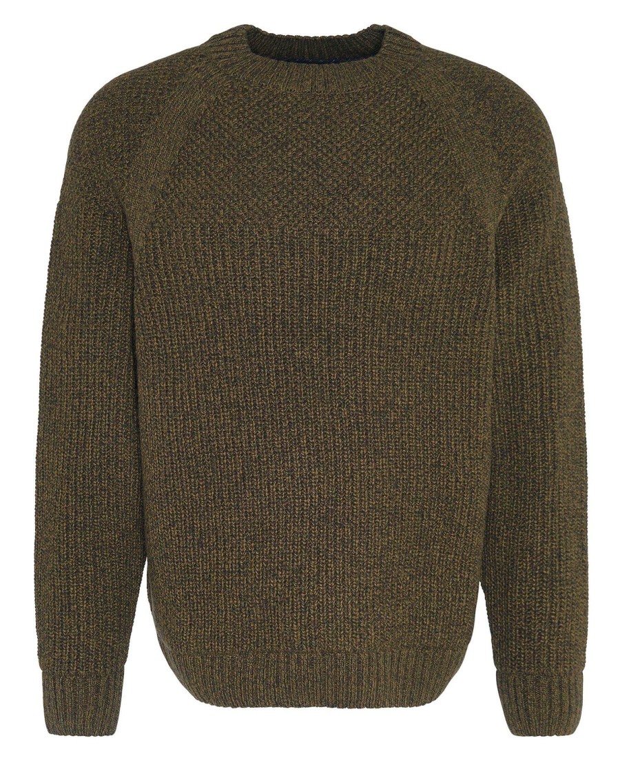 sweter gansey oversized z okrągłym dekoltem