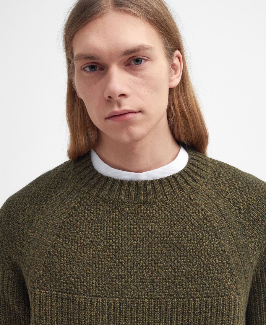 sweter gansey oversized z okrągłym dekoltem