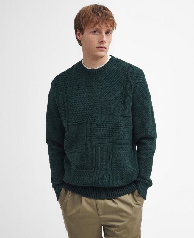 sweter casey splot kablowy z wyprofilowanym kołnierzem