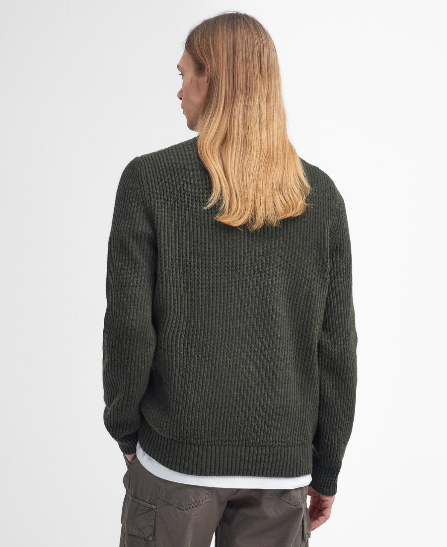sweter barbour x baracuta miller z okrągłym dekoltem