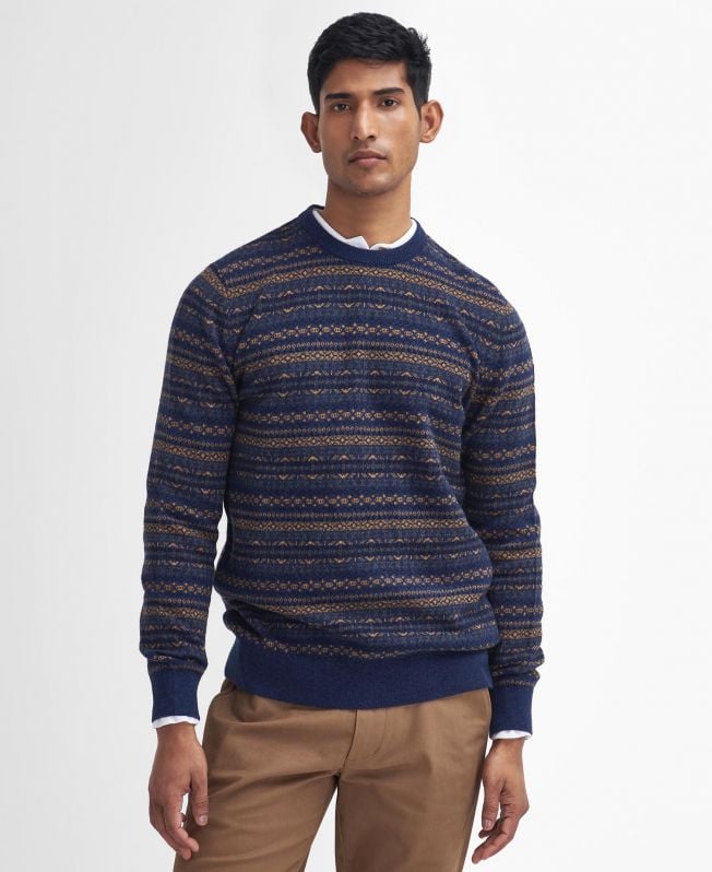 sweter z okrągłym dekoltem orkney fair isle