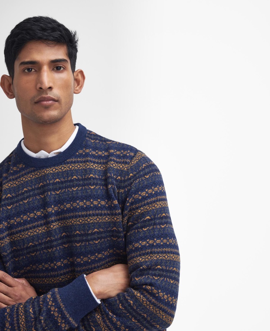 sweter z okrągłym dekoltem orkney fair isle