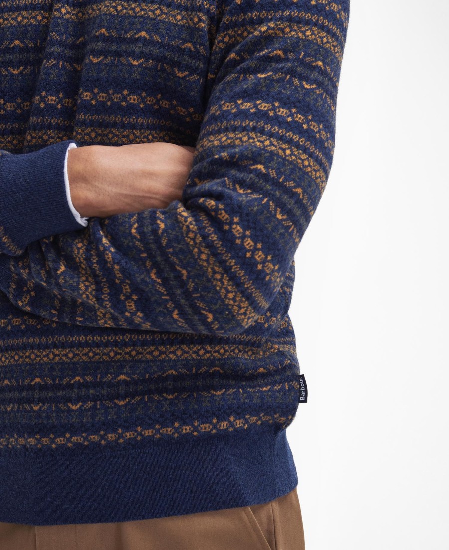 sweter z okrągłym dekoltem orkney fair isle