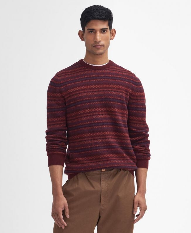 sweter z okrągłym dekoltem orkney fair isle