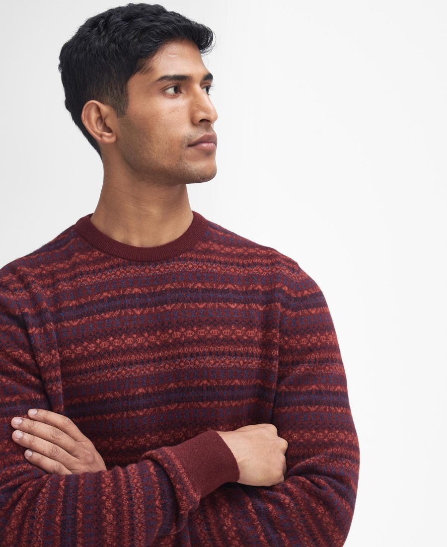 sweter z okrągłym dekoltem orkney fair isle