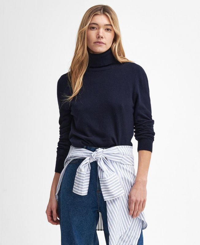 sweter pendle z wywiniętym kołnierzem