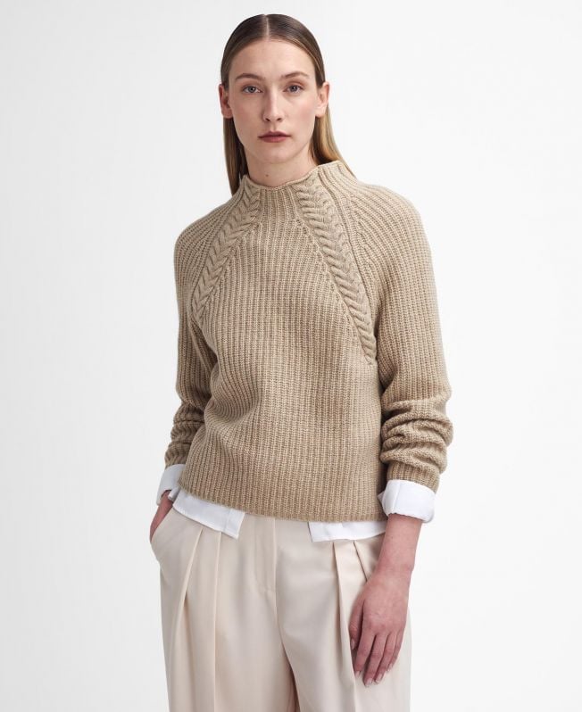 sweter z wysokim kołnierzem rhonda