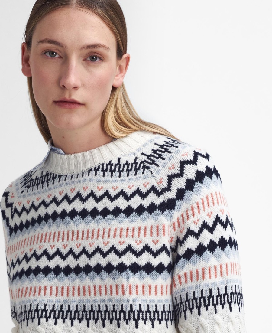 sweter marnie fair isle z okrągłym dekoltem