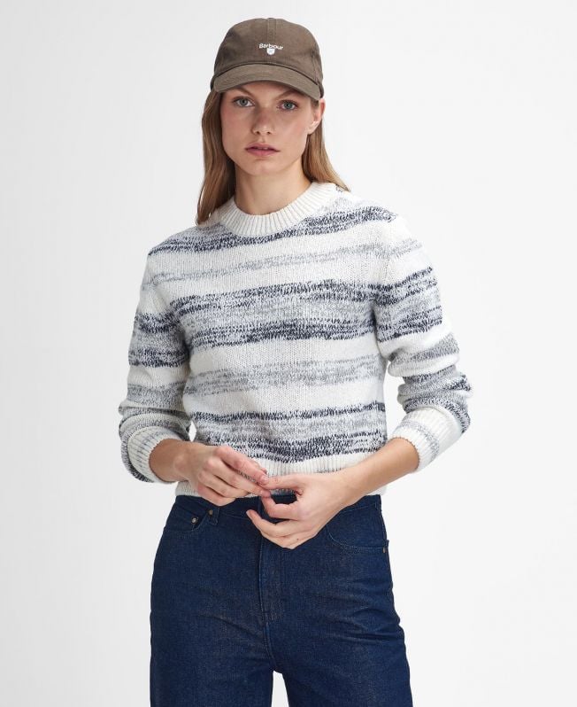 sweter w paski anya z dekoltem