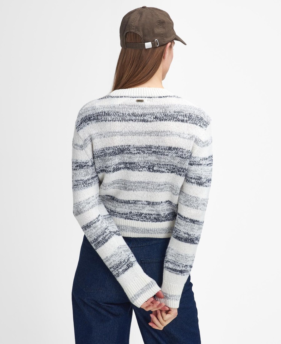 sweter w paski anya z dekoltem
