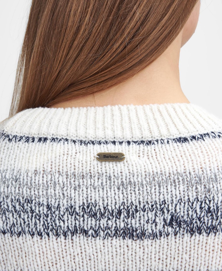 sweter w paski anya z dekoltem