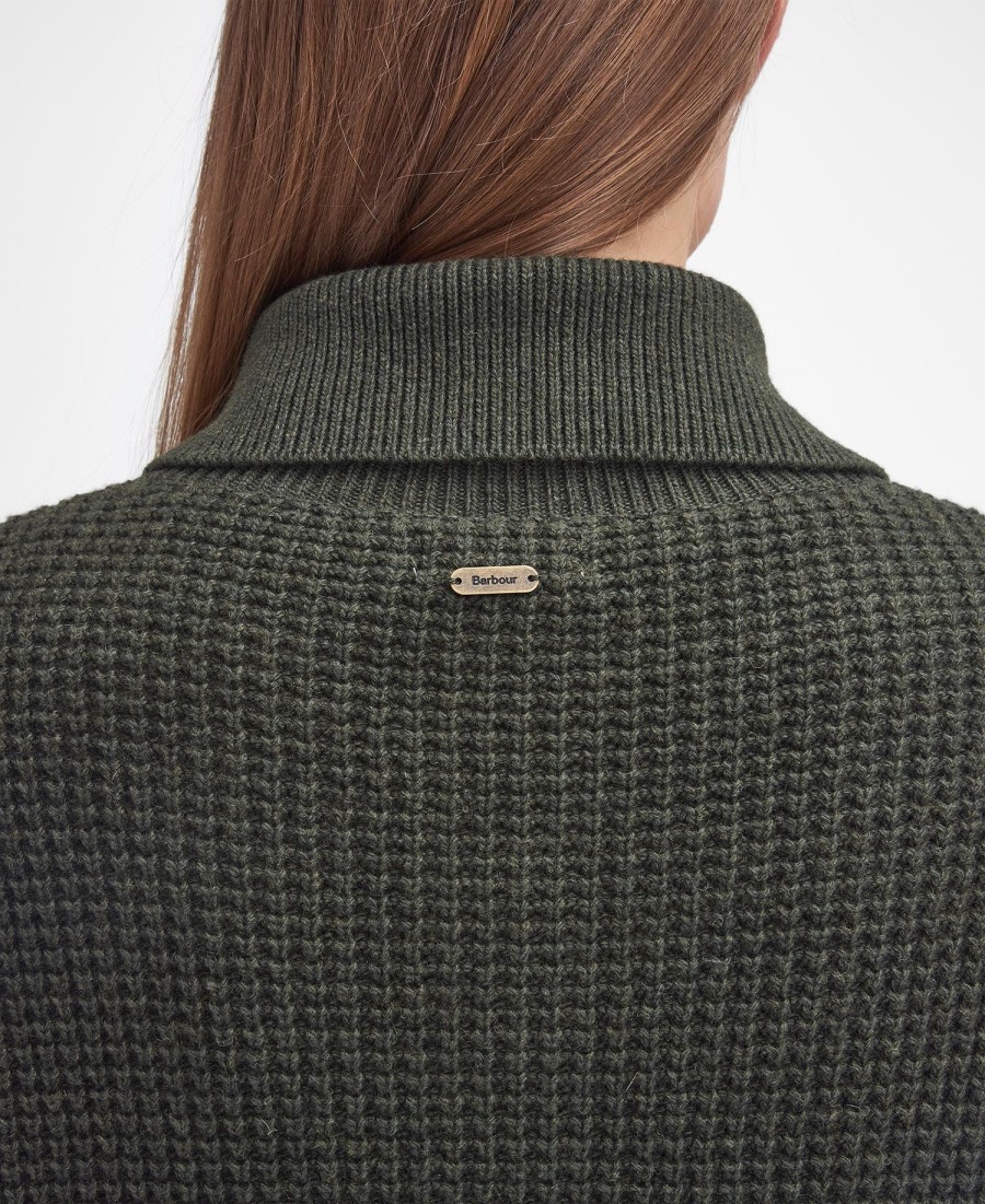 sweter woodside zapinany na pół guzika