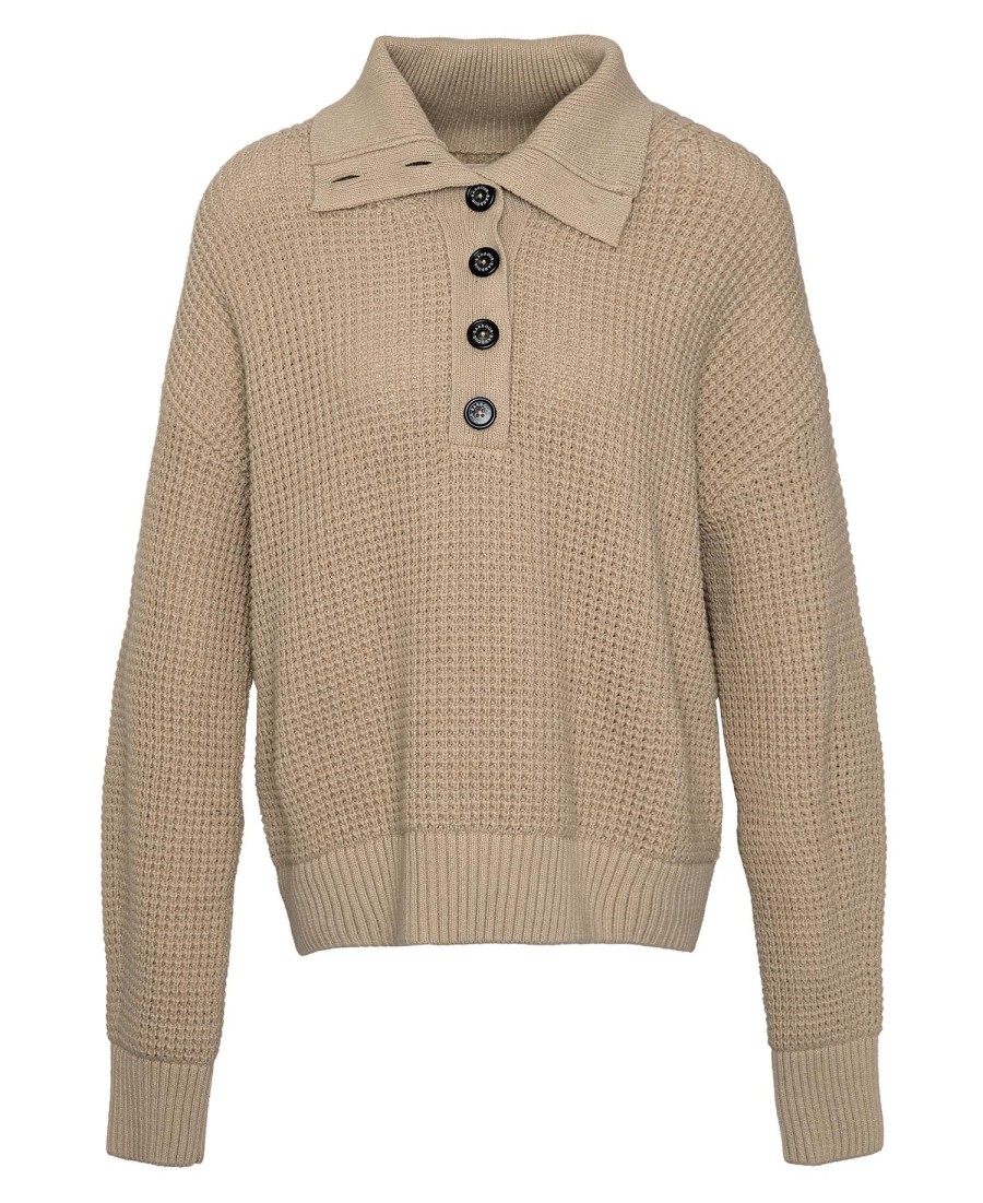 sweter woodside zapinany na pół guzika
