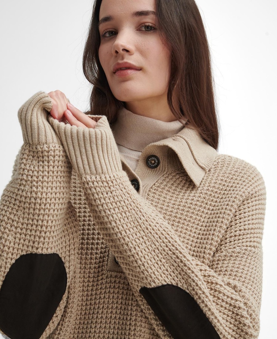 sweter woodside zapinany na pół guzika