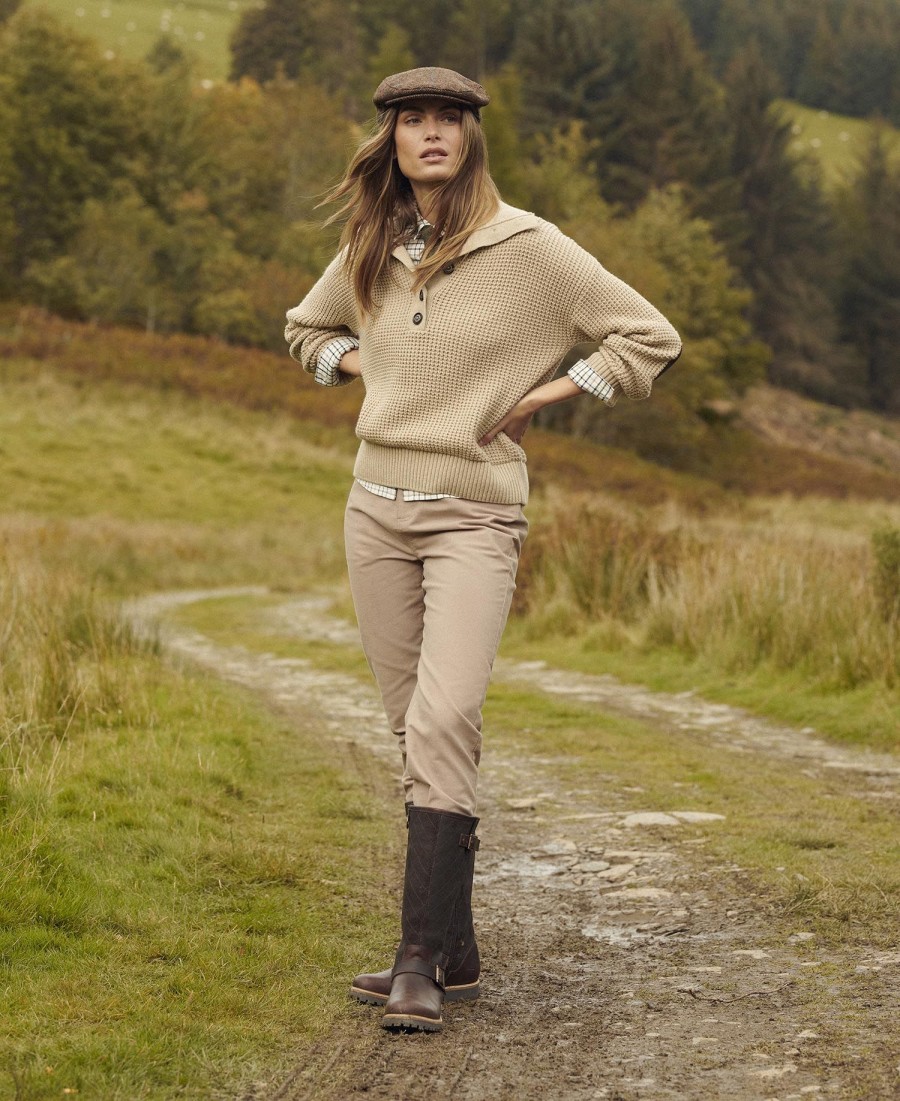sweter woodside zapinany na pół guzika