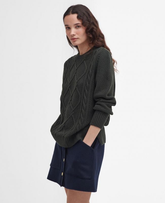 sweter burne argyle z okrągłym dekoltem