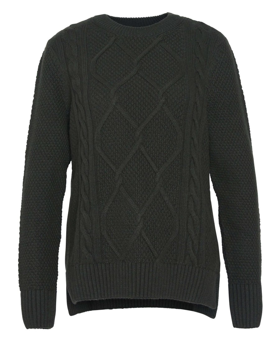 sweter burne argyle z okrągłym dekoltem
